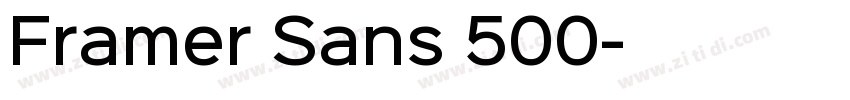 Framer Sans 500字体转换